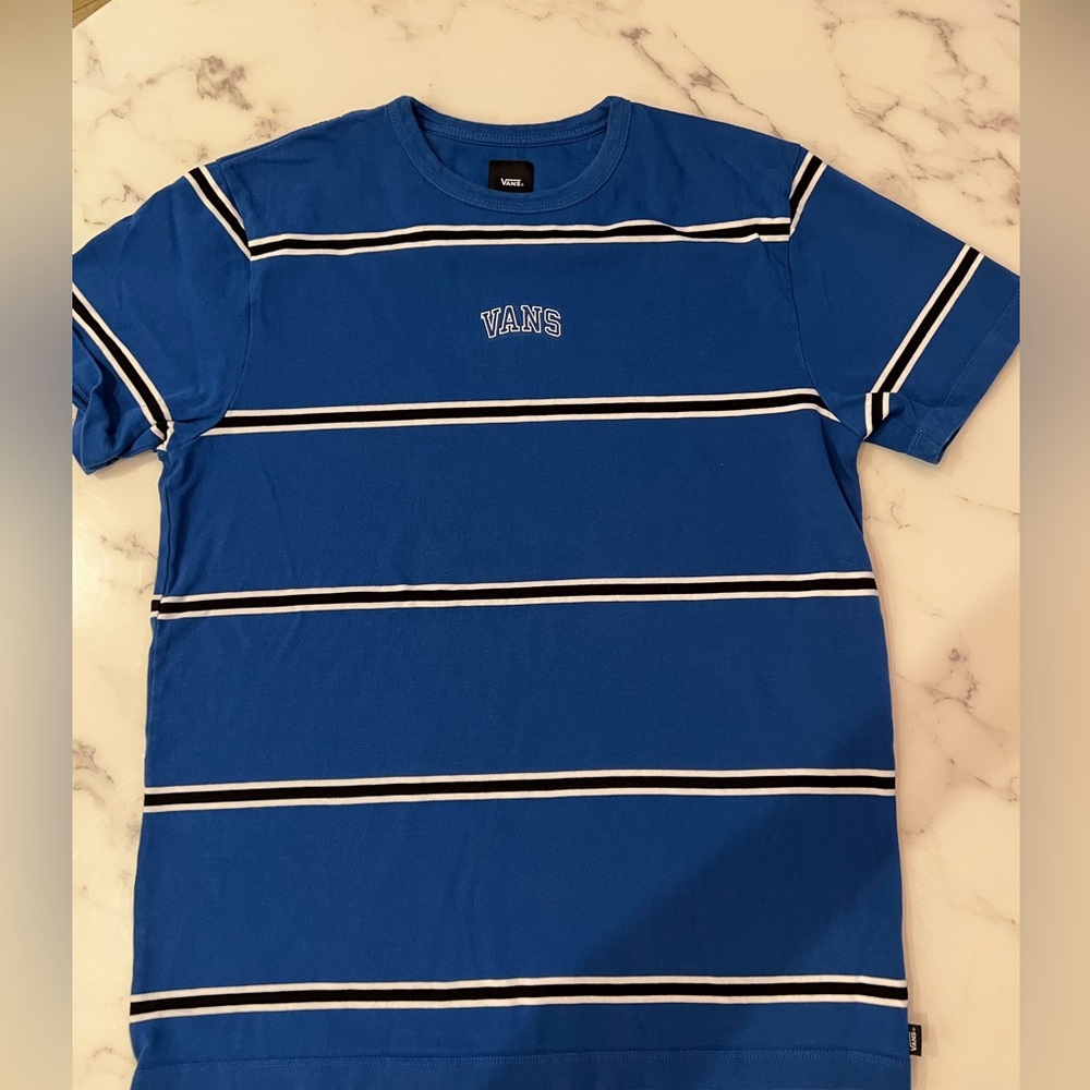 Vans Classic Sport blue & White/black Stripe Knit T-Shirt